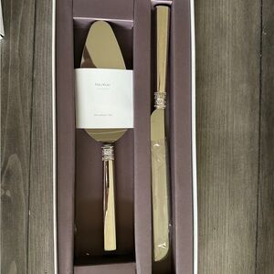Wedgwood Vera Wang With Love Silver Wedding Cake Knife and Server Set